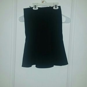 Sexy black midi skirt